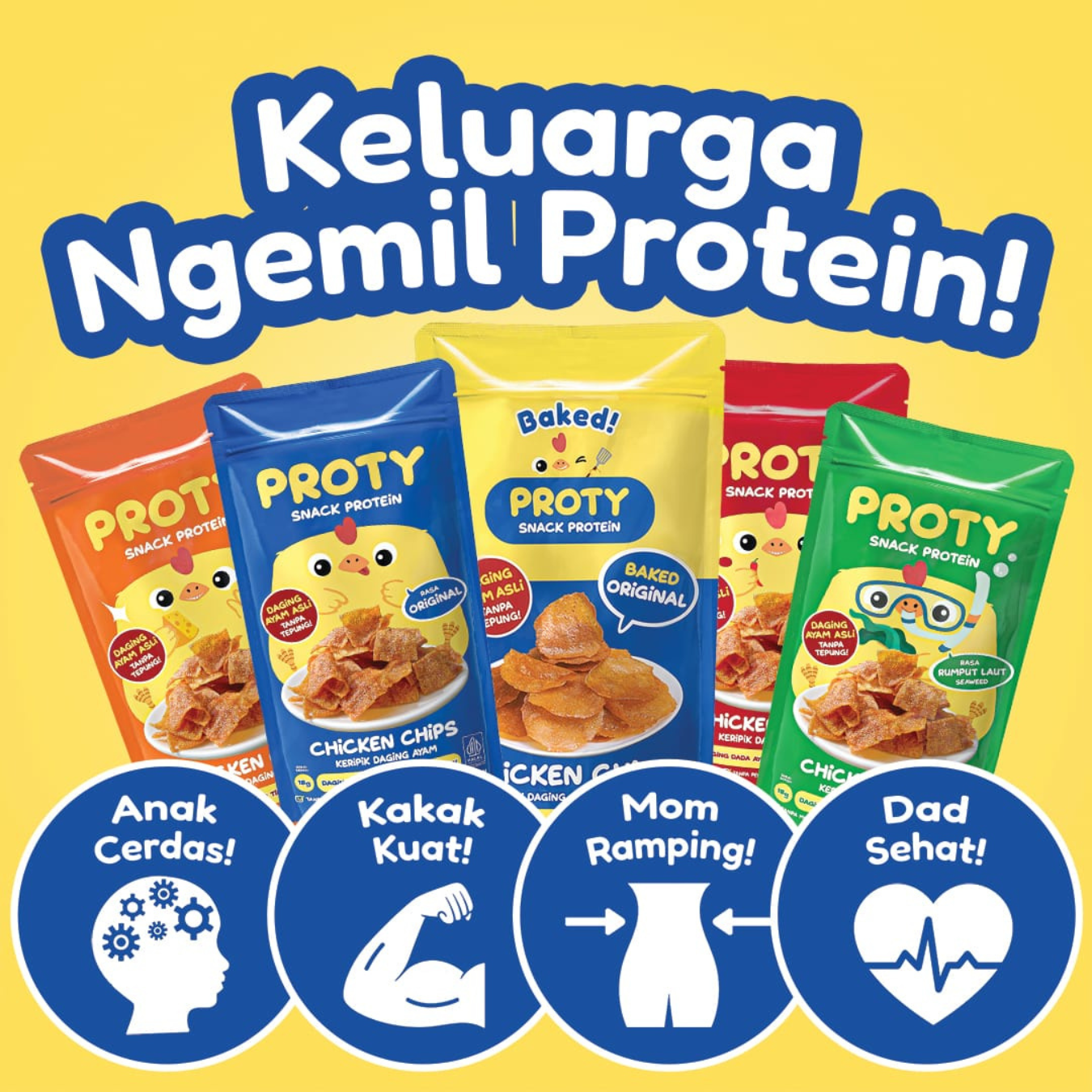 Proty Chicken Chips / Keripik Daging Ayam Tinggi Protein - 18 g thumbnail 3