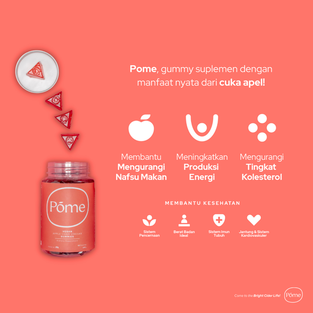 Pome ACV Gummy / Apple Cider Vinegar Gummy / Permen Cuka Apel - 10 pcs thumbnail 3