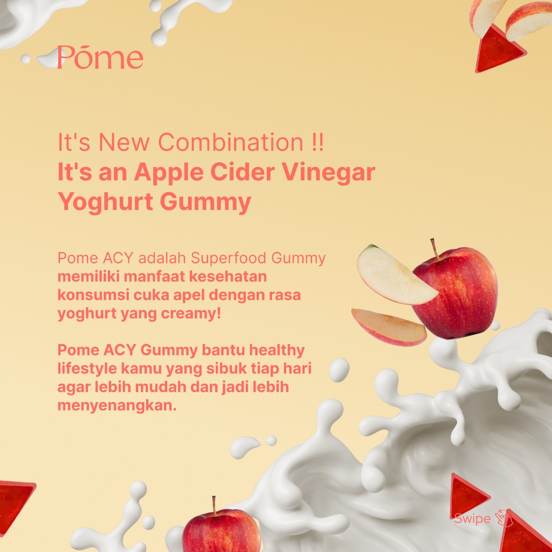 Pome ACY Gummy / Apple Cider Vinegar Yoghurt Gummy - 10 pcs thumbnail 2