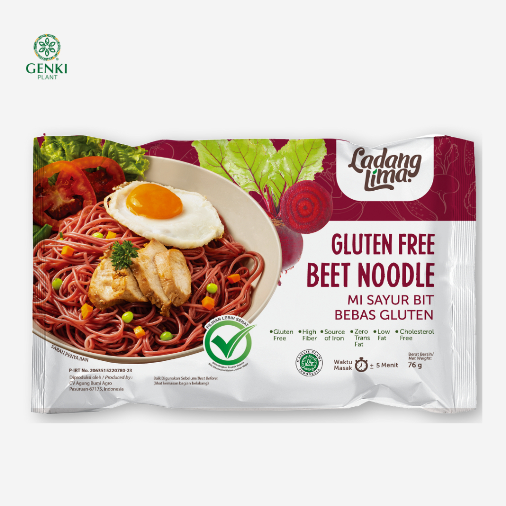 Ladang Lima Veggie Noodle Gluten Free (Beet) - 76 g