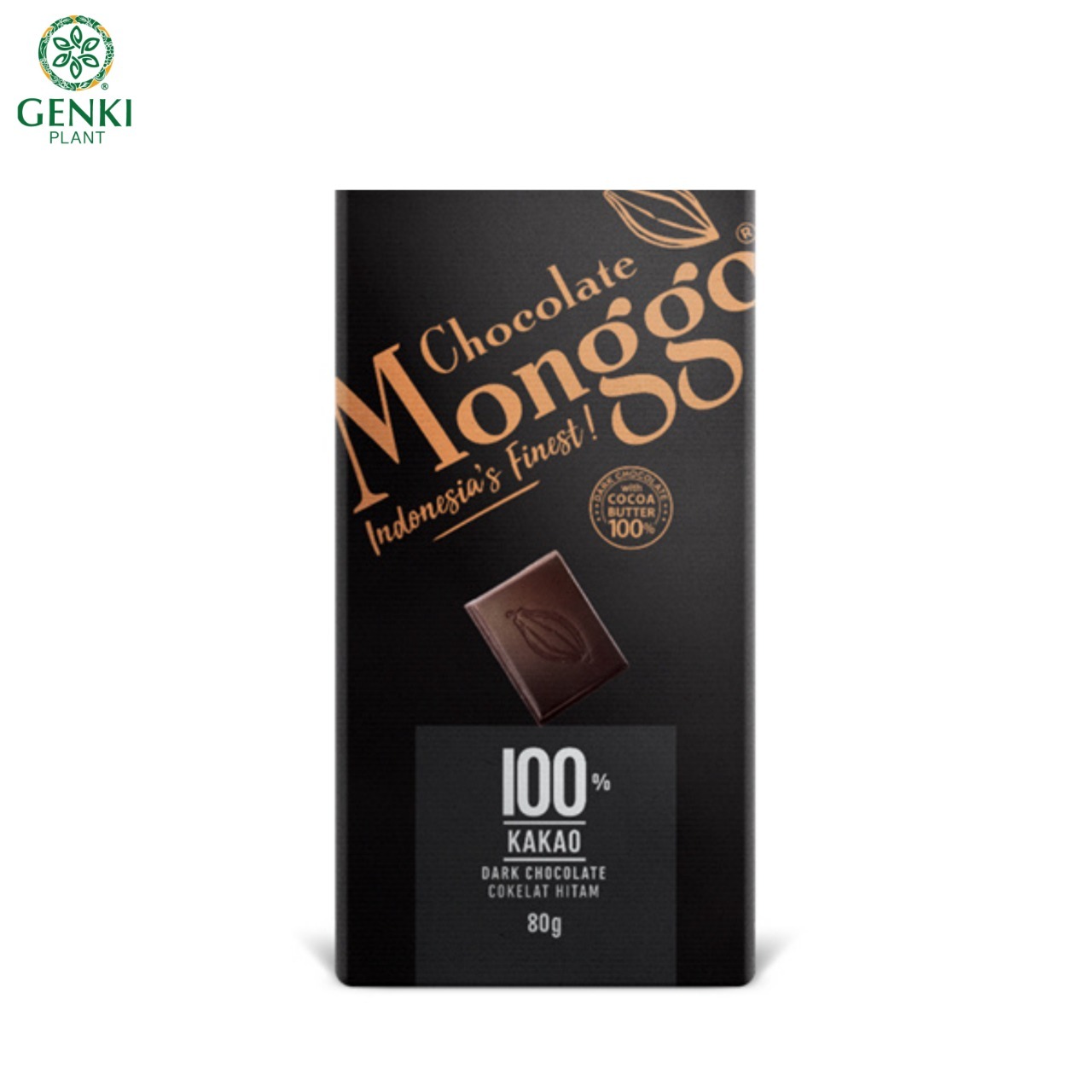 Chocolate Monggo Dark Chocolate 100% - 80 g