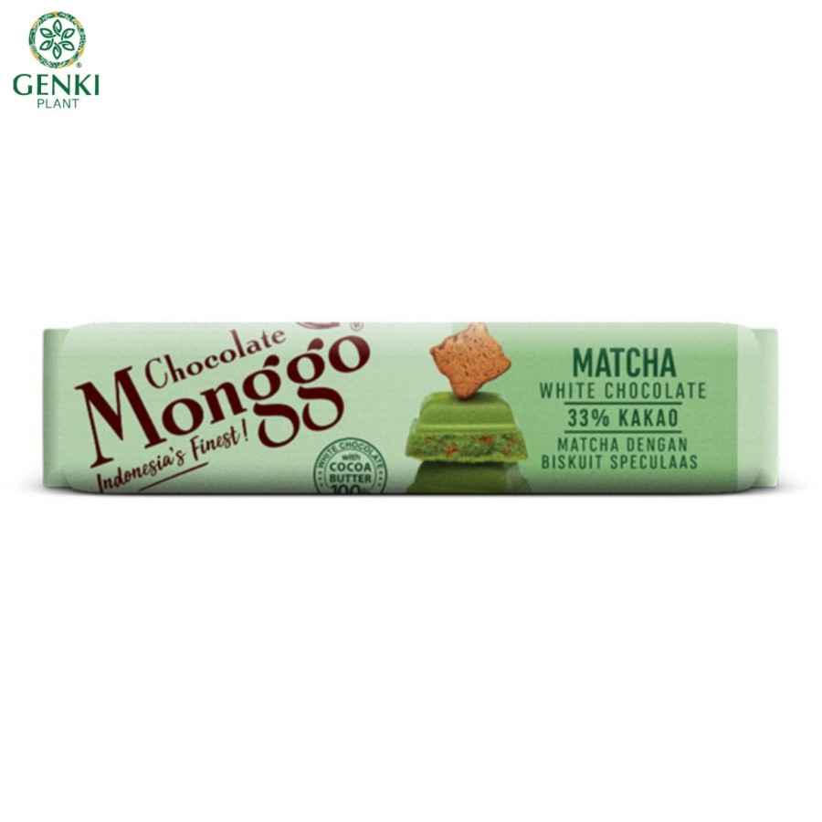 Chocolate Monggo White Chocolate 33% with Matcha & Speculaas - 40 g