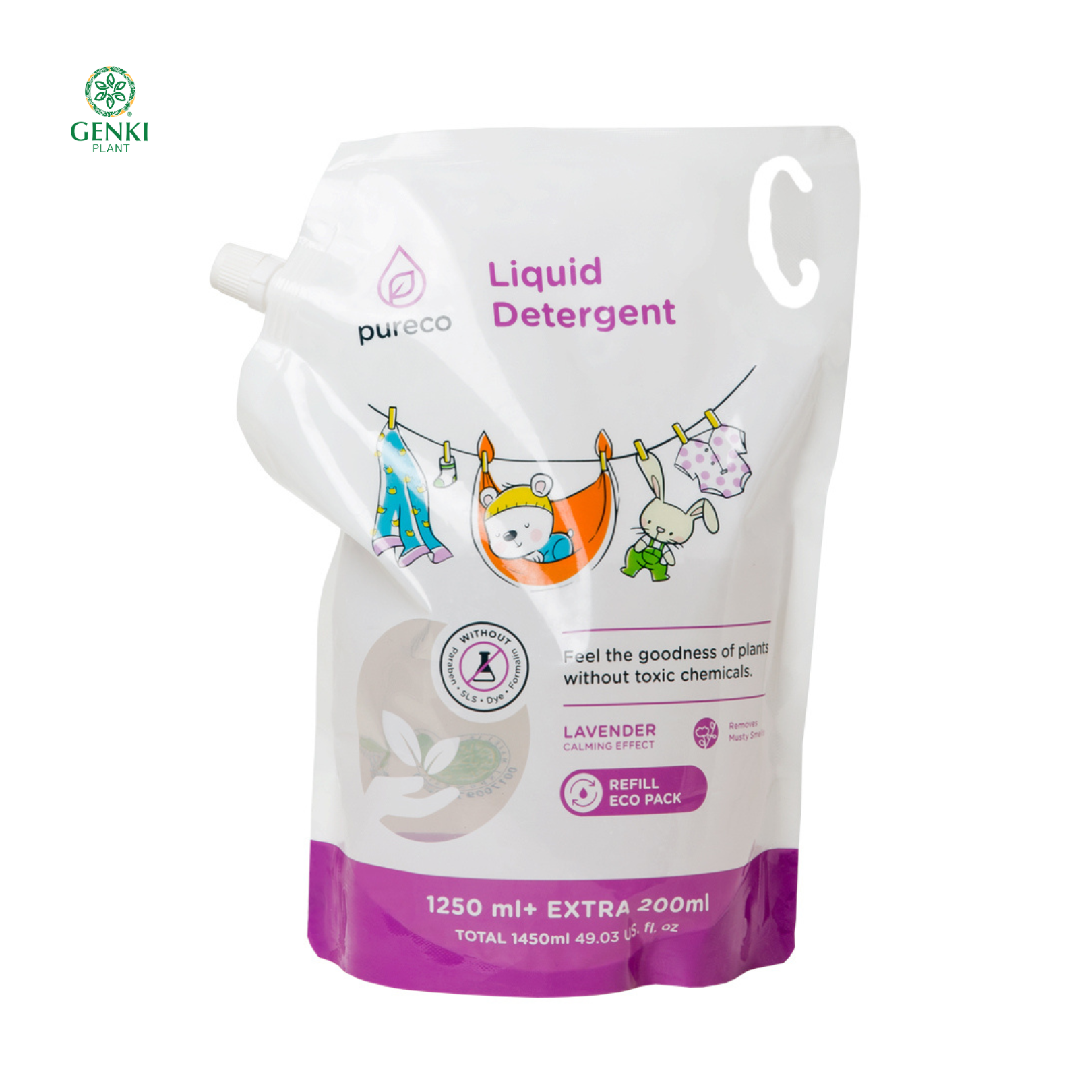 Pureco Liquid Detergent (Lavender) - 1450 ml