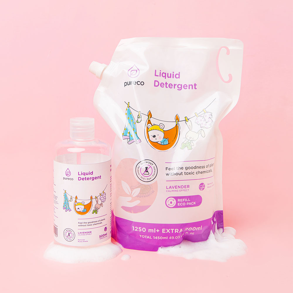 Pureco Liquid Detergent (Lavender) - 1450 ml thumbnail 2