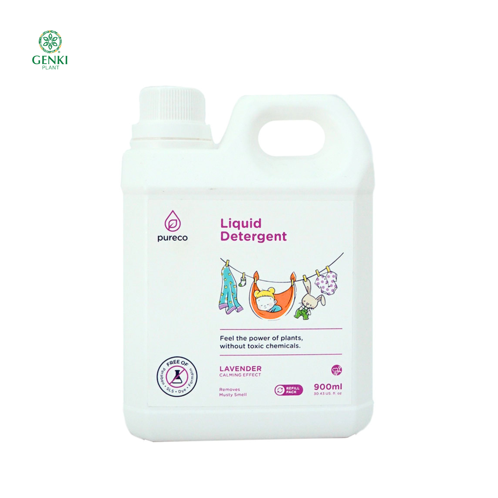Pureco Liquid Detergent (Lavender) - 900 ml