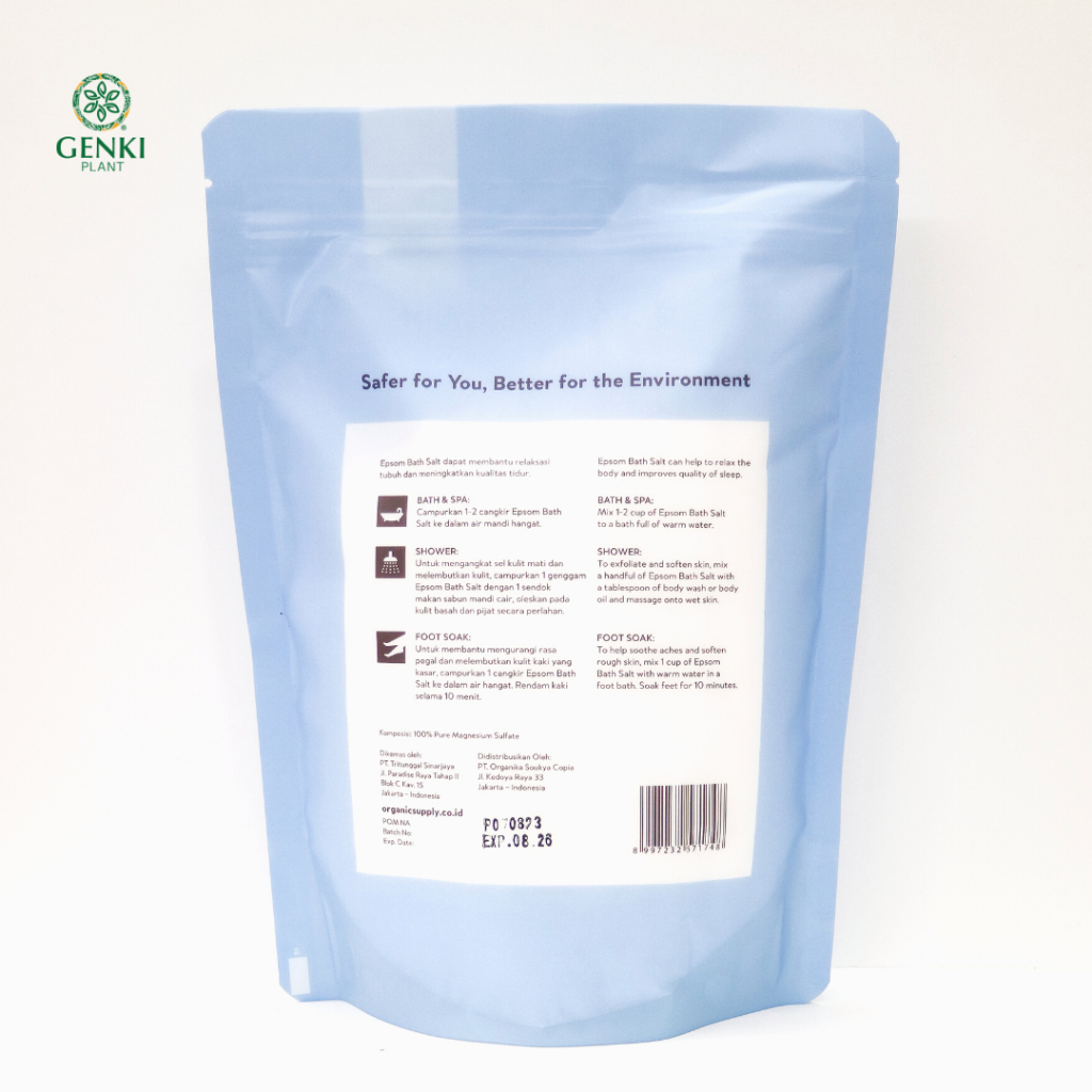Organic Supply Epsom Salt / Garam Epsom  - 1 kg thumbnail 2