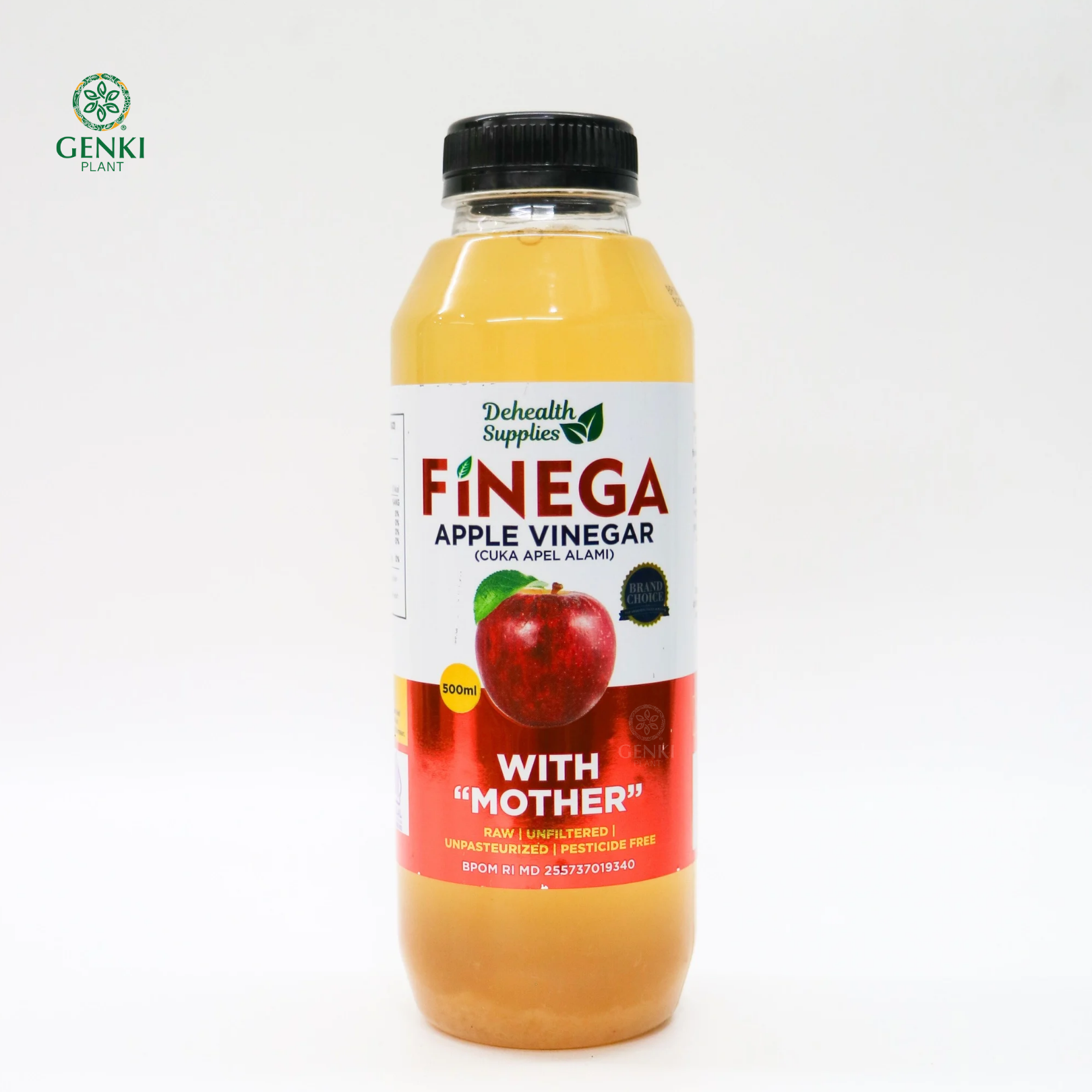 Finega Apple Cider Vinegar (With The Mother) / Cuka Apel (Plastik) - 500 ml