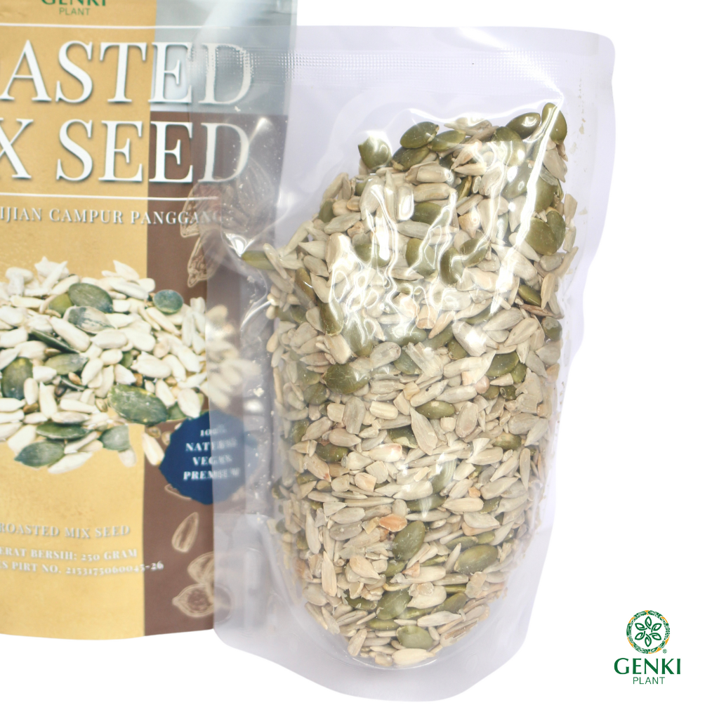 Genki Plant Bijian Campur Panggang / Roasted Mix Seed - 250 g thumbnail 2