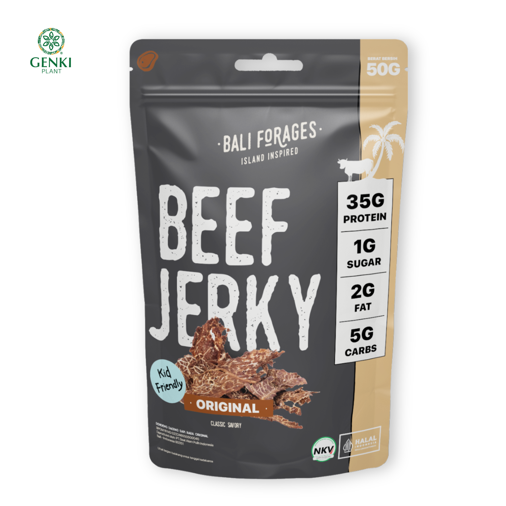 Bali Forages Original Beef Jerky / Dendeng Amerika - 50 g