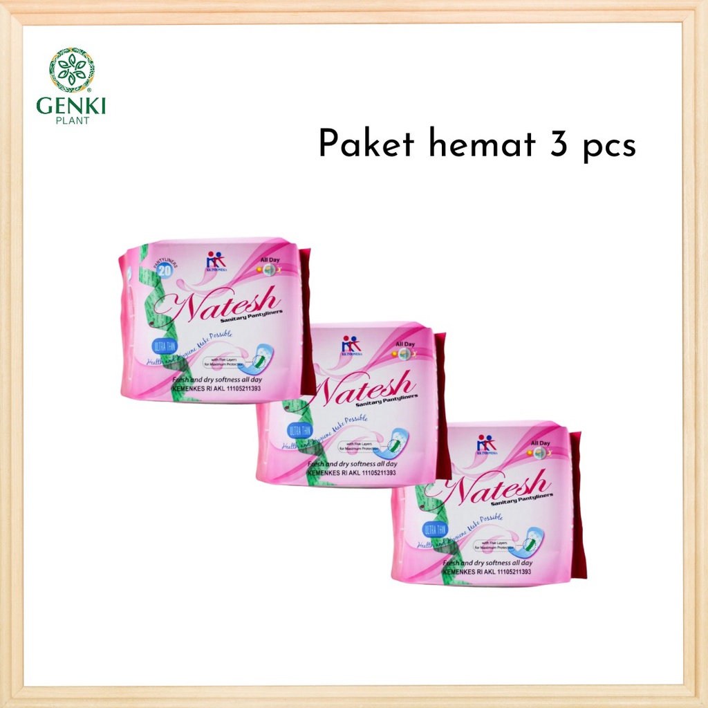 Natesh Paket Hemat Pantyliner All Day Use - 3 pcs