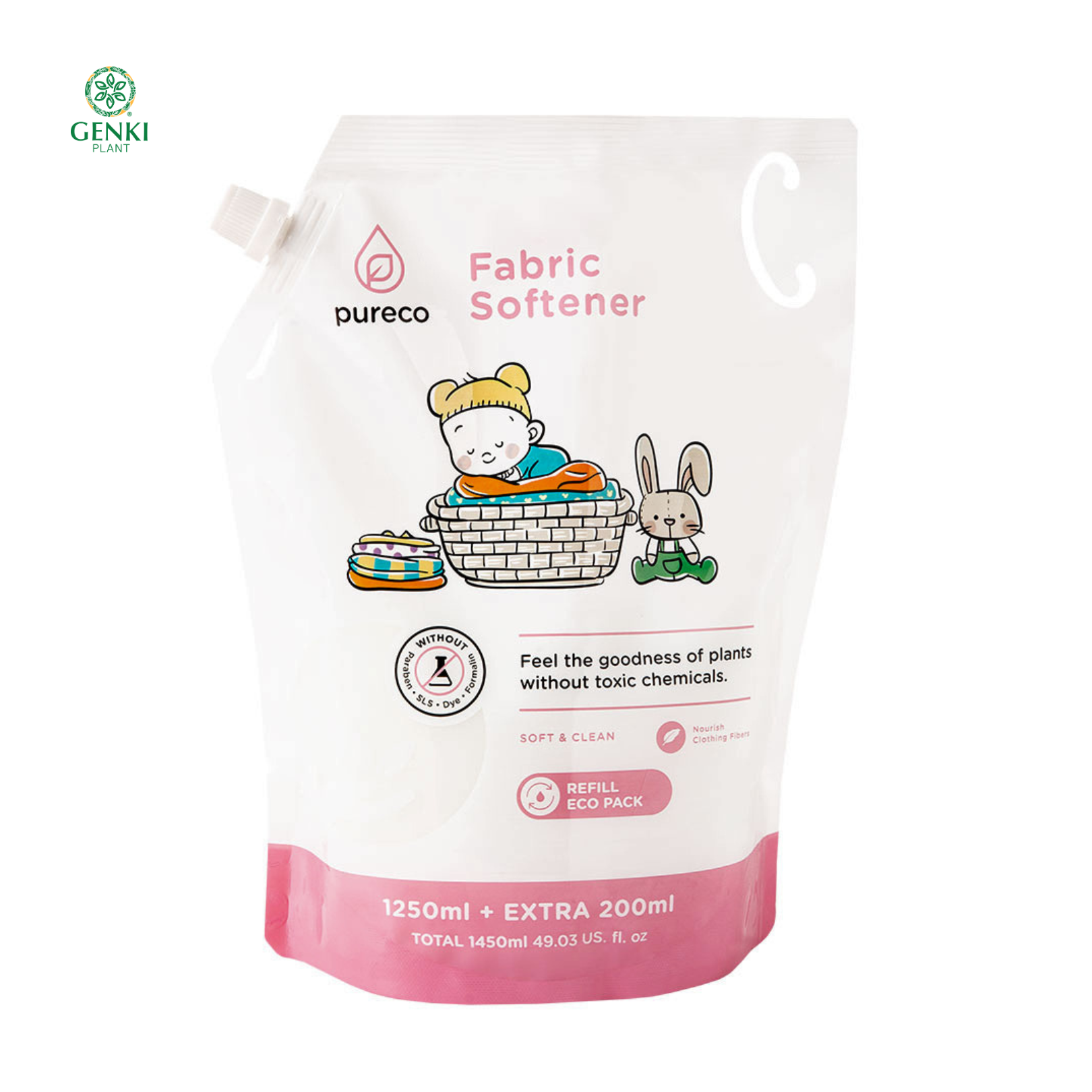 Pureco Liquid Fabric Softener - 1450 ml
