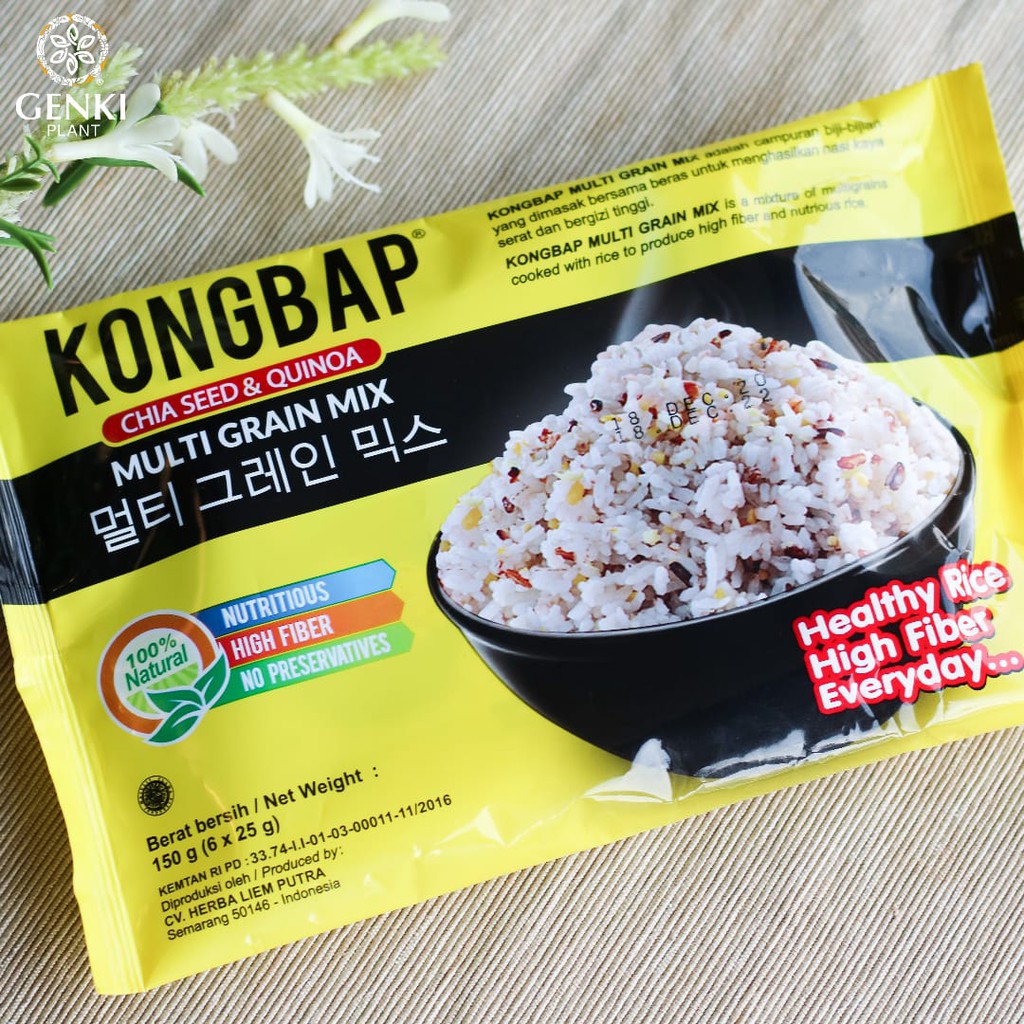 Kongbap Multi Grain Mix (Chia Seed & Quinoa) - 150 g (6 x 25 g) thumbnail 4
