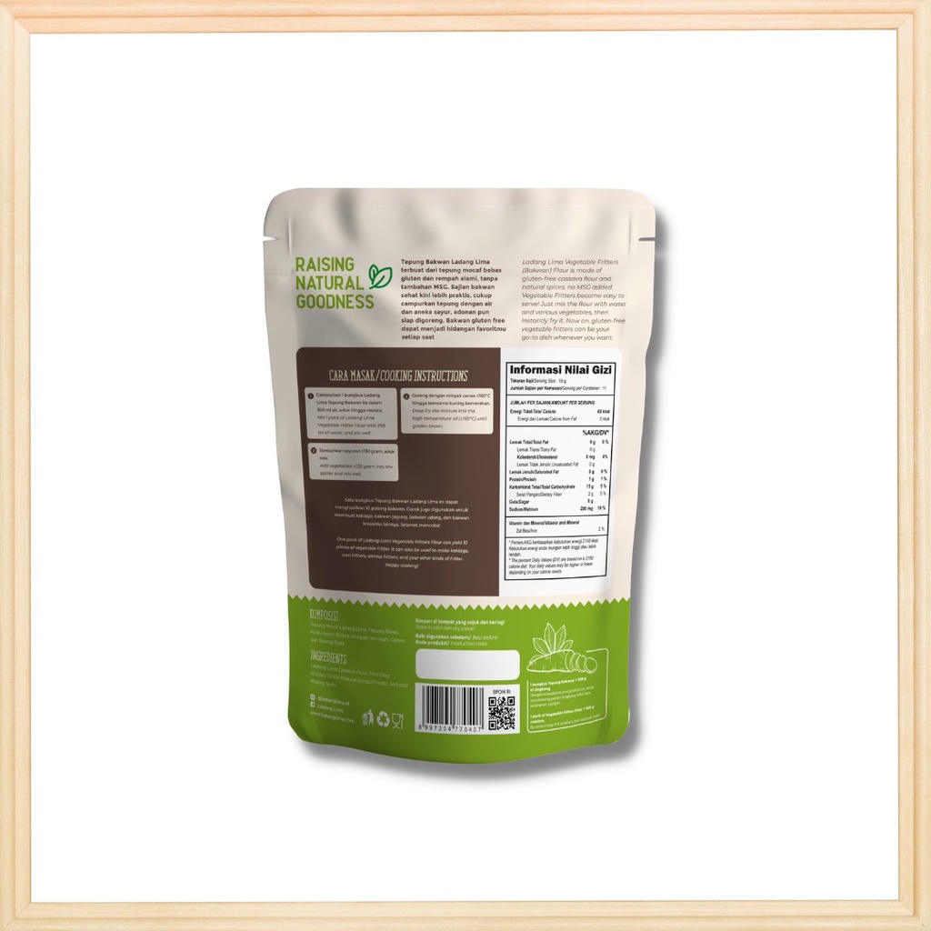 Ladang Lima Tepung Bakwan Bebas Gluten - 200 g thumbnail 2