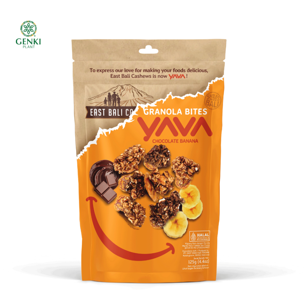 Yava Granola Bites Chocolate Banana (East Bali Cashews)  - 125 g