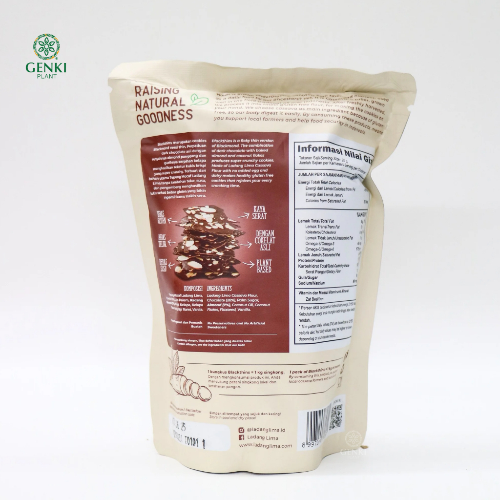 Ladang Lima Blackthins Cookies - 100 g thumbnail 2