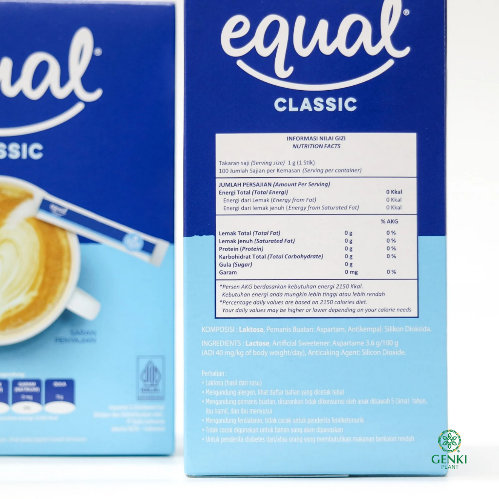 Equal Classic / Pemanis Nol Kalori - 100 Sticks thumbnail 3