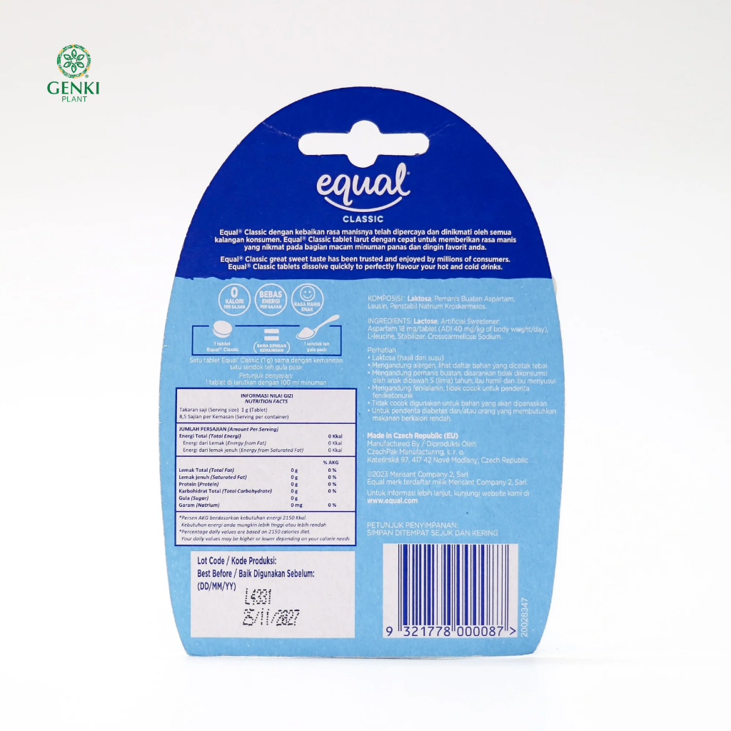 Equal Classic / Pemanis Nol Kalori - 100 Tablets thumbnail 2