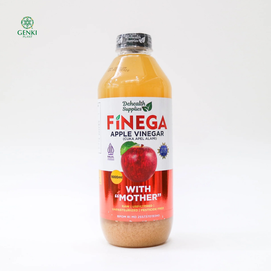 Finega Apple Cider Vinegar With The Mother / Cuka Apel (Botol Plastik) - 1 L