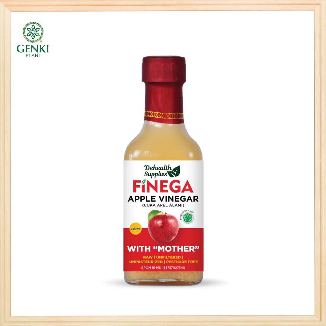 Finega Apple Cider Vinegar (With The Mother) / Cuka Apel (Kaca) - 250 ml