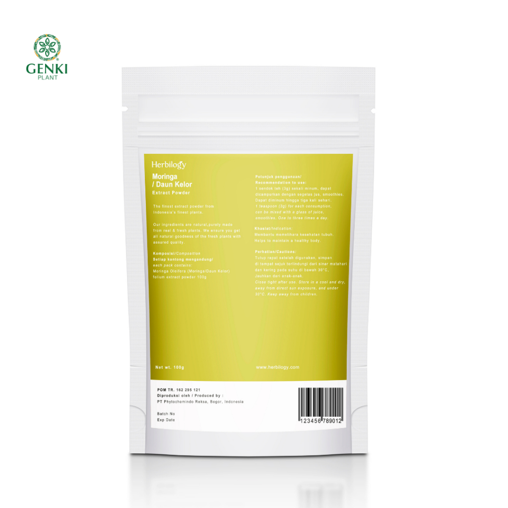 Herbilogy Moringa Extract Powder - 100g thumbnail 2