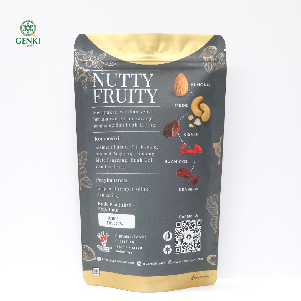 Nutty Fruity / Mix Nut and Dried Fruit / Cemilan Kacang dan Buah - 250 g thumbnail 2