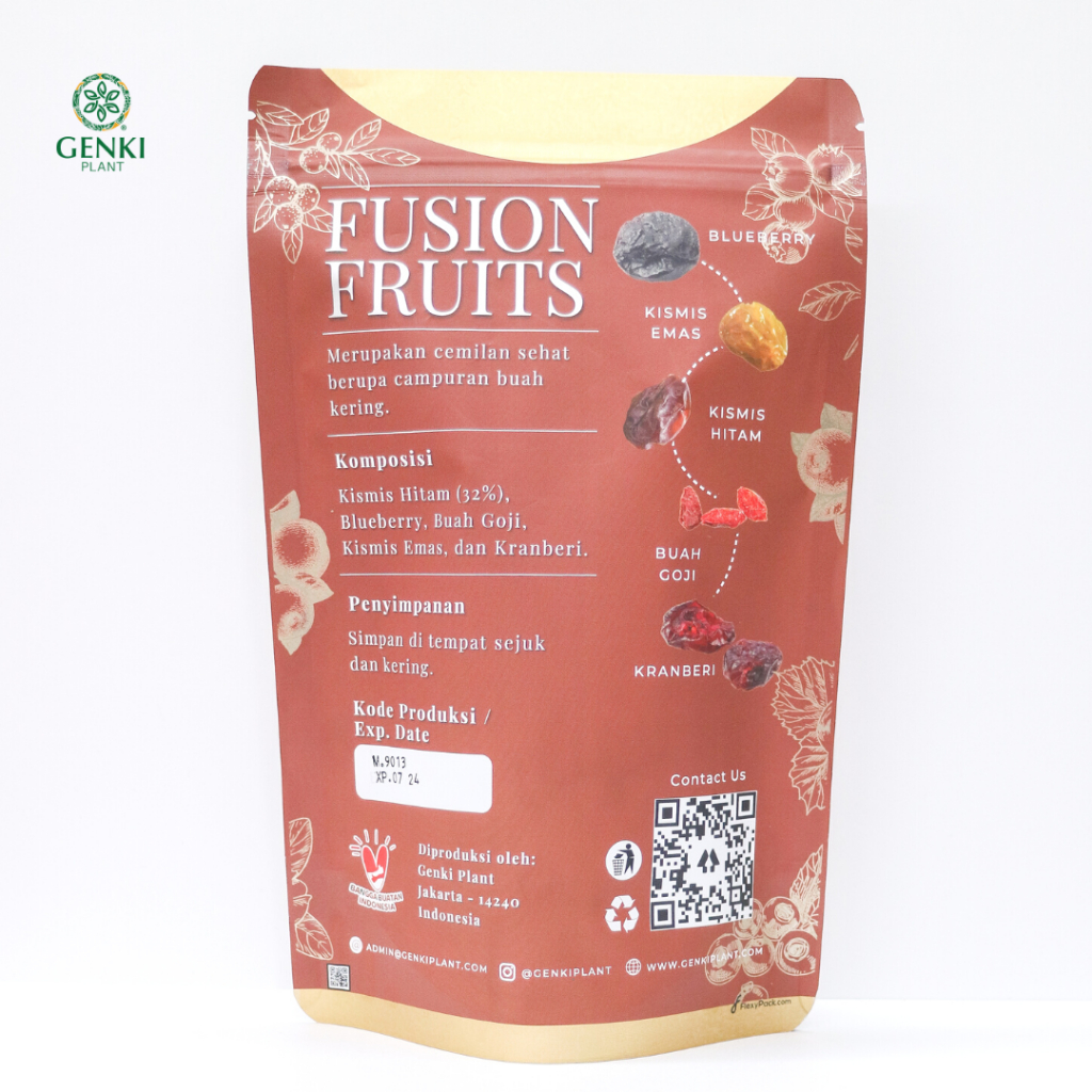 Fusion Fruit / Mix Dried Fruit / Cemilan Buah Kering - 500 g thumbnail 2