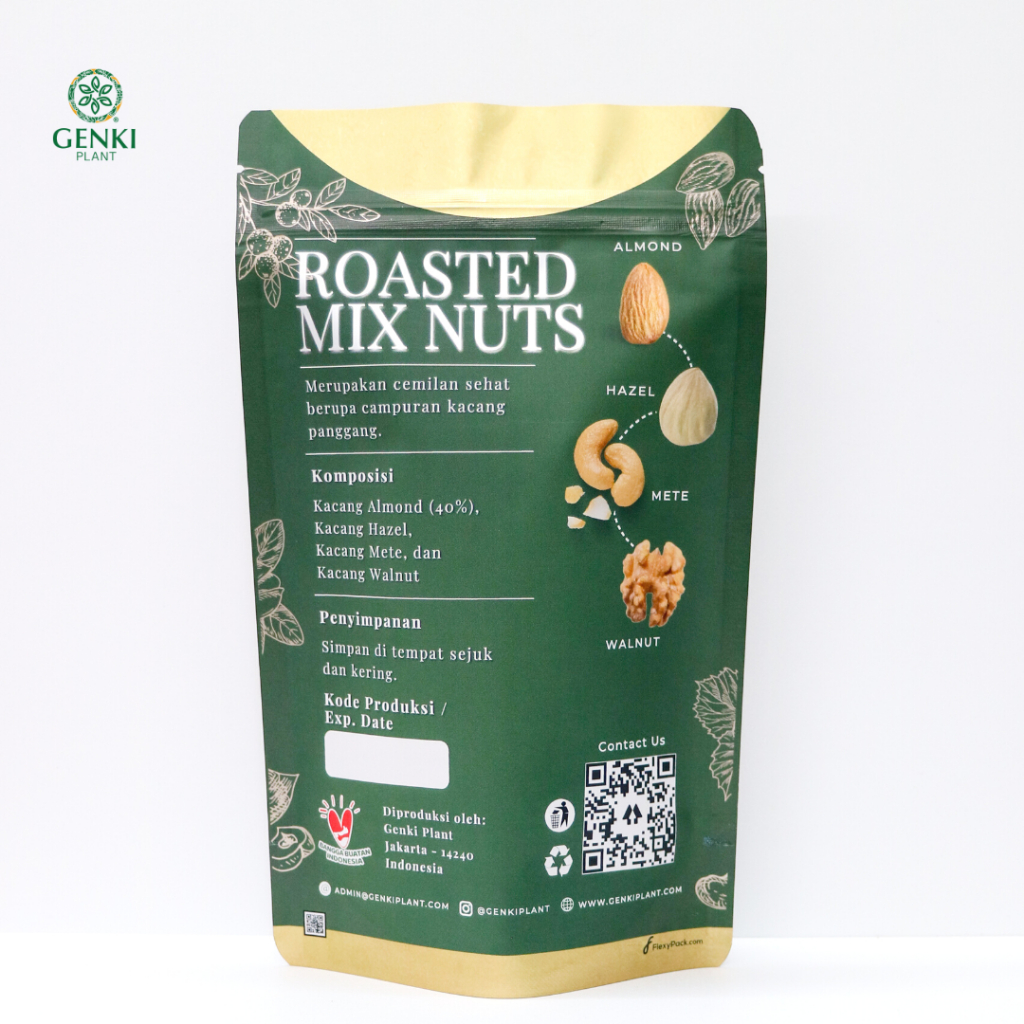 Genki Plant Kacang Campur Panggang / Roasted Mix Nut - 250 g thumbnail 2