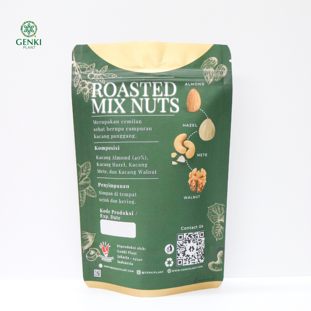 Genki Plant Kacang Campur Panggang / Roasted Mix Nut - 100 g thumbnail 2