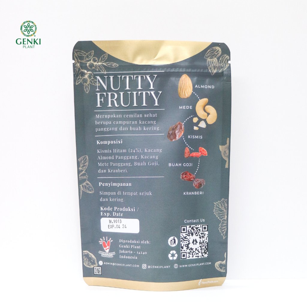 Nutty Fruity / Mix Nut and Dried Fruit / Cemilan Kacang dan Buah - 100 g thumbnail 2