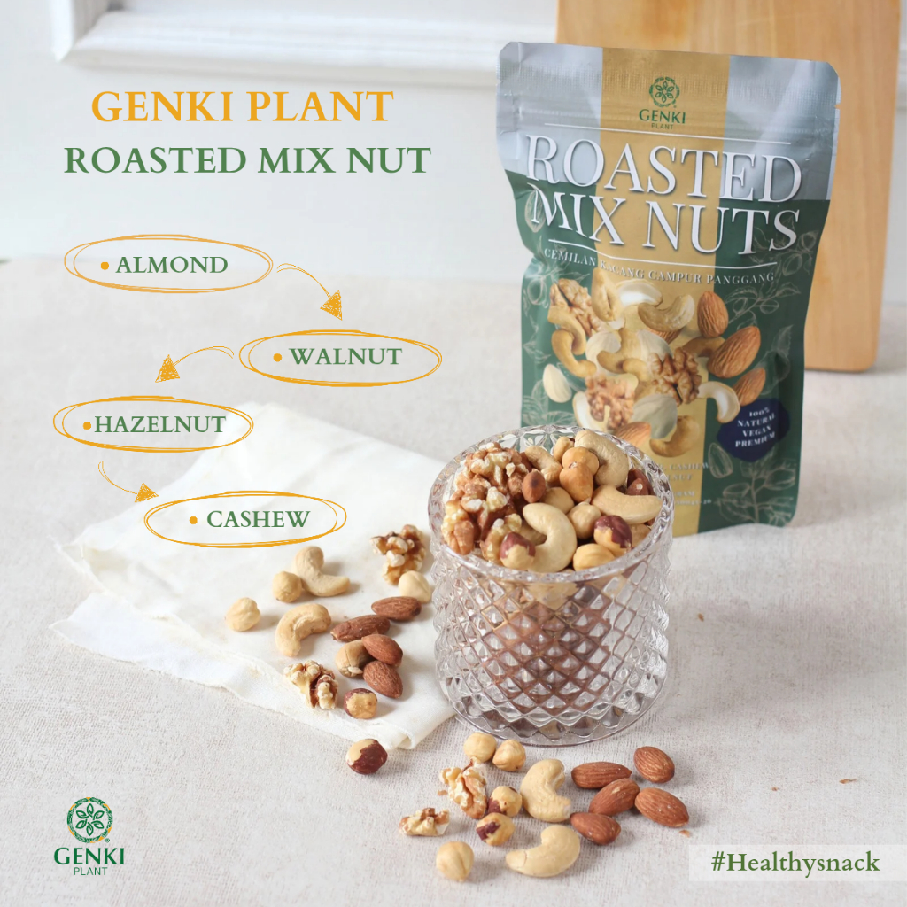 Genki Plant Kacang Campur Panggang / Roasted Mix Nut - 100 g thumbnail 3