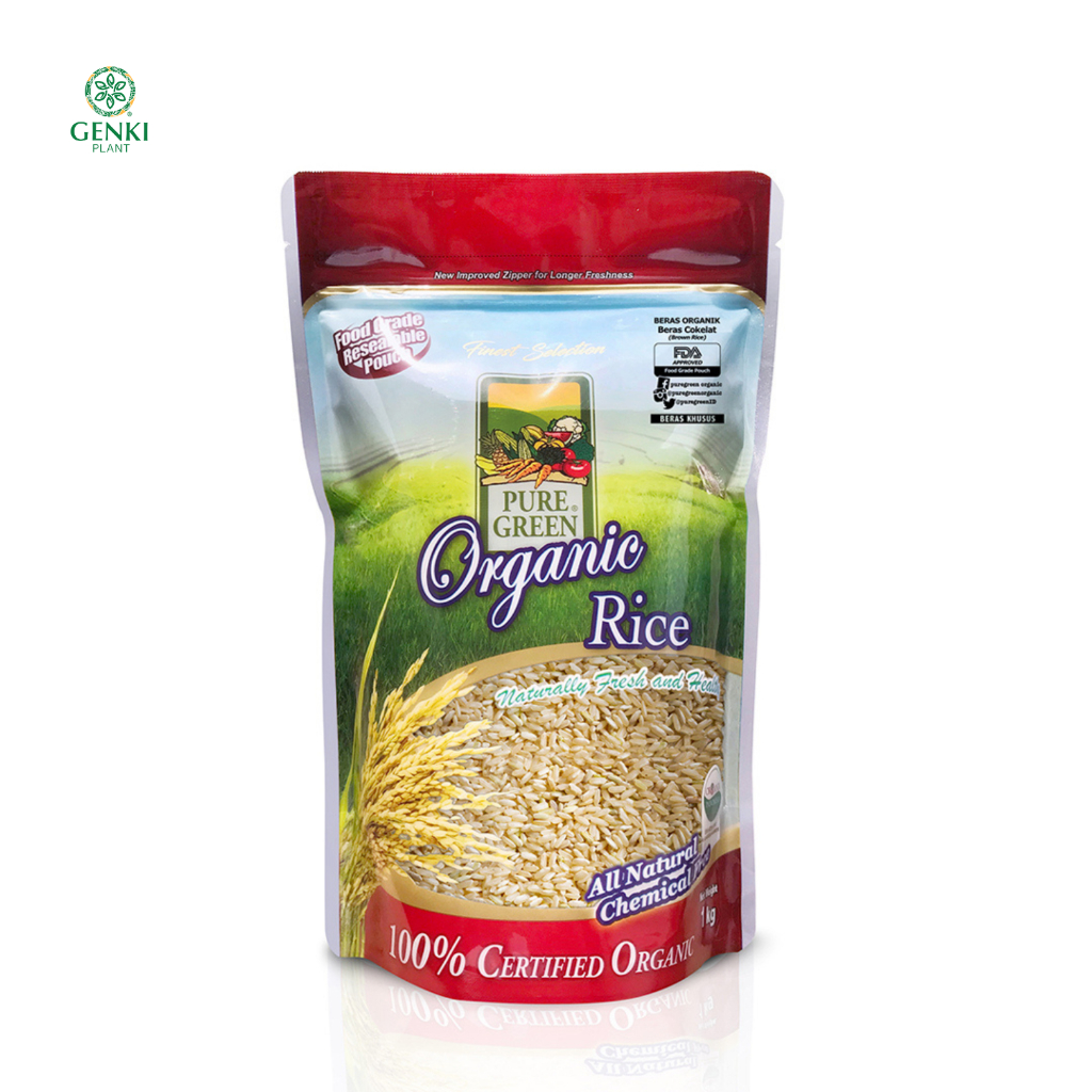 Pure Green Beras Coklat Organik / Organic Brown Rice - 1 kg thumbnail 2