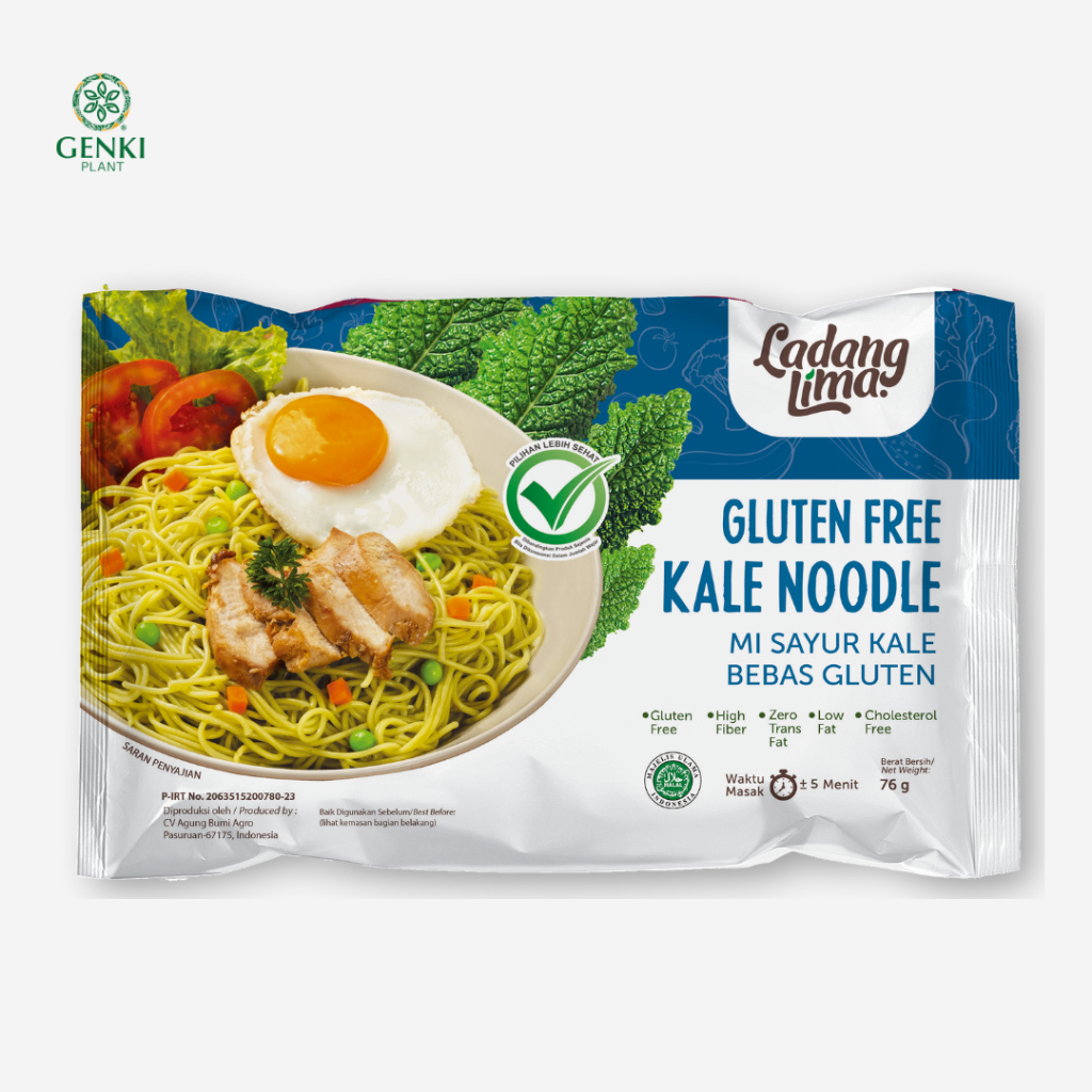 Ladang Lima Veggie Noodle Gluten Free (Kale) - 76 g