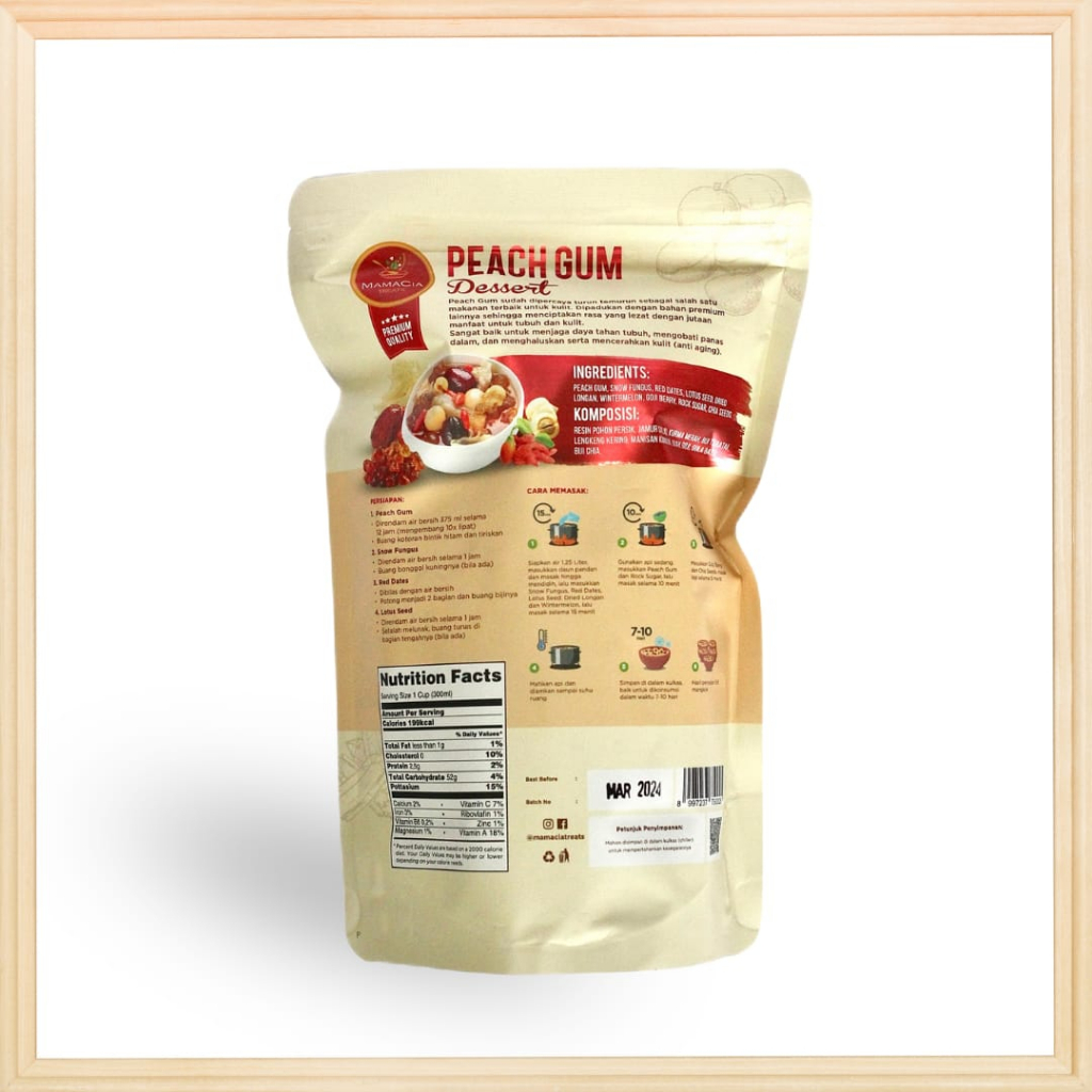 Mamacia Treats Peach Gum Dessert Mini Pack - 250 g thumbnail 2