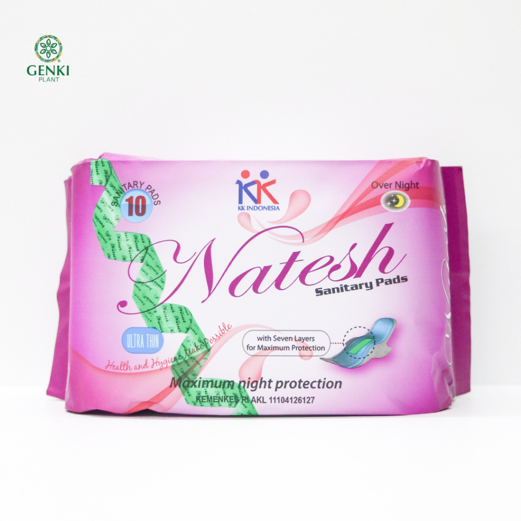 Natesh Sanitary Pads Night Use / Pembalut Malam - 10 pcs