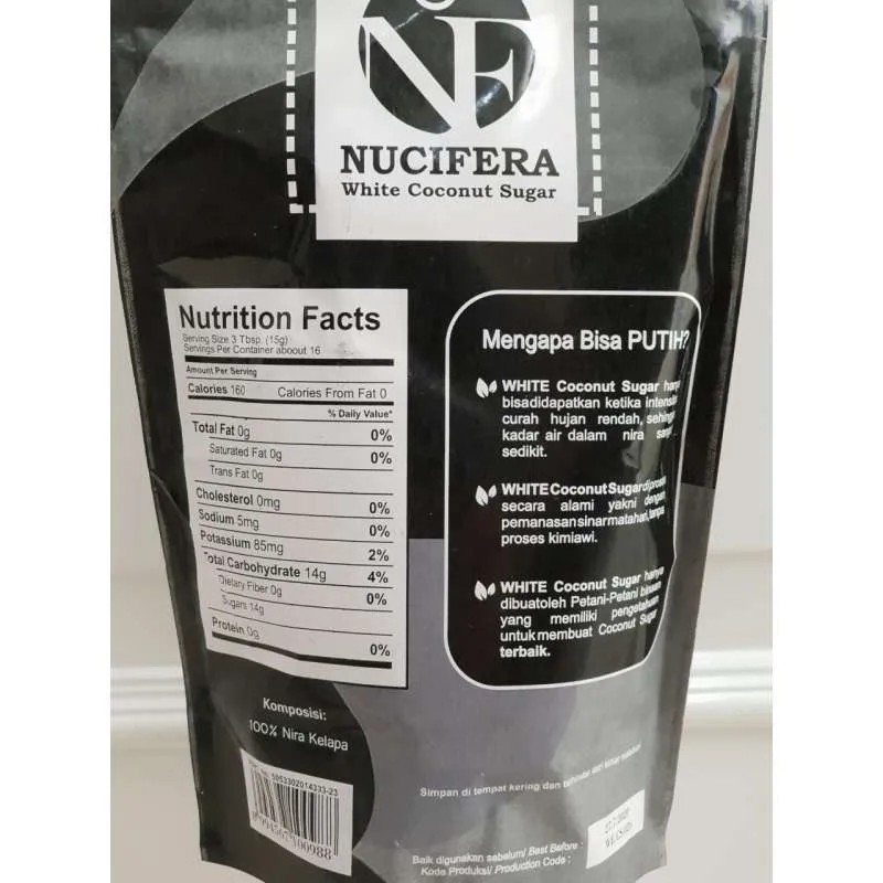 Nucifera White Coconut Sugar (Pouch) - 1 kg thumbnail 2
