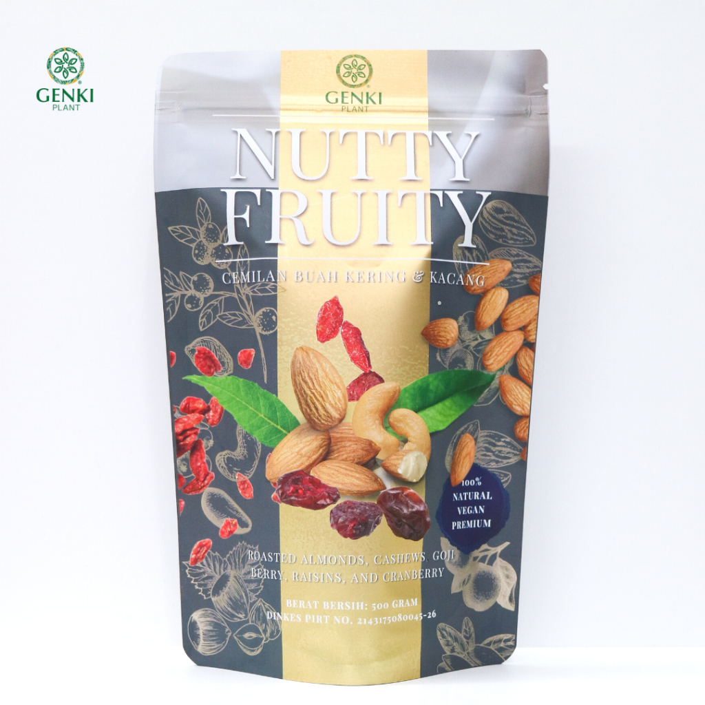 Nutty Fruity / Mix Nut and Dried Fruit / Cemilan Kacang dan Buah - 500 g
