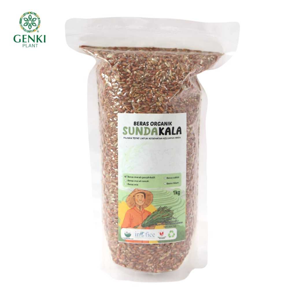 Sundakala Beras Merah Pecah Kulit Organik / Red Rice - 1 kg
