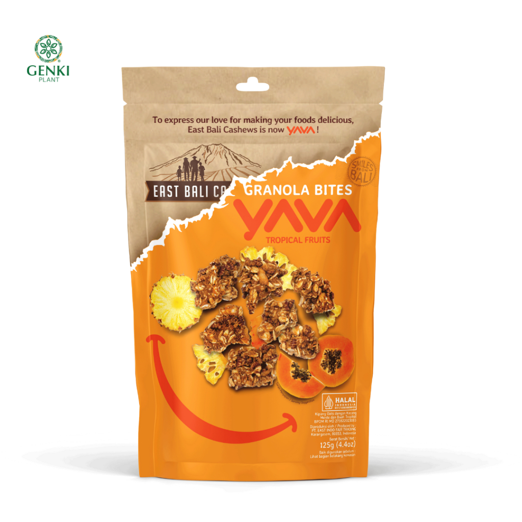 East Bali Cashews Granola Bites Tropical Fruits - 125 g